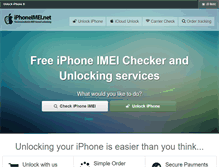 Tablet Screenshot of iphoneimei.net